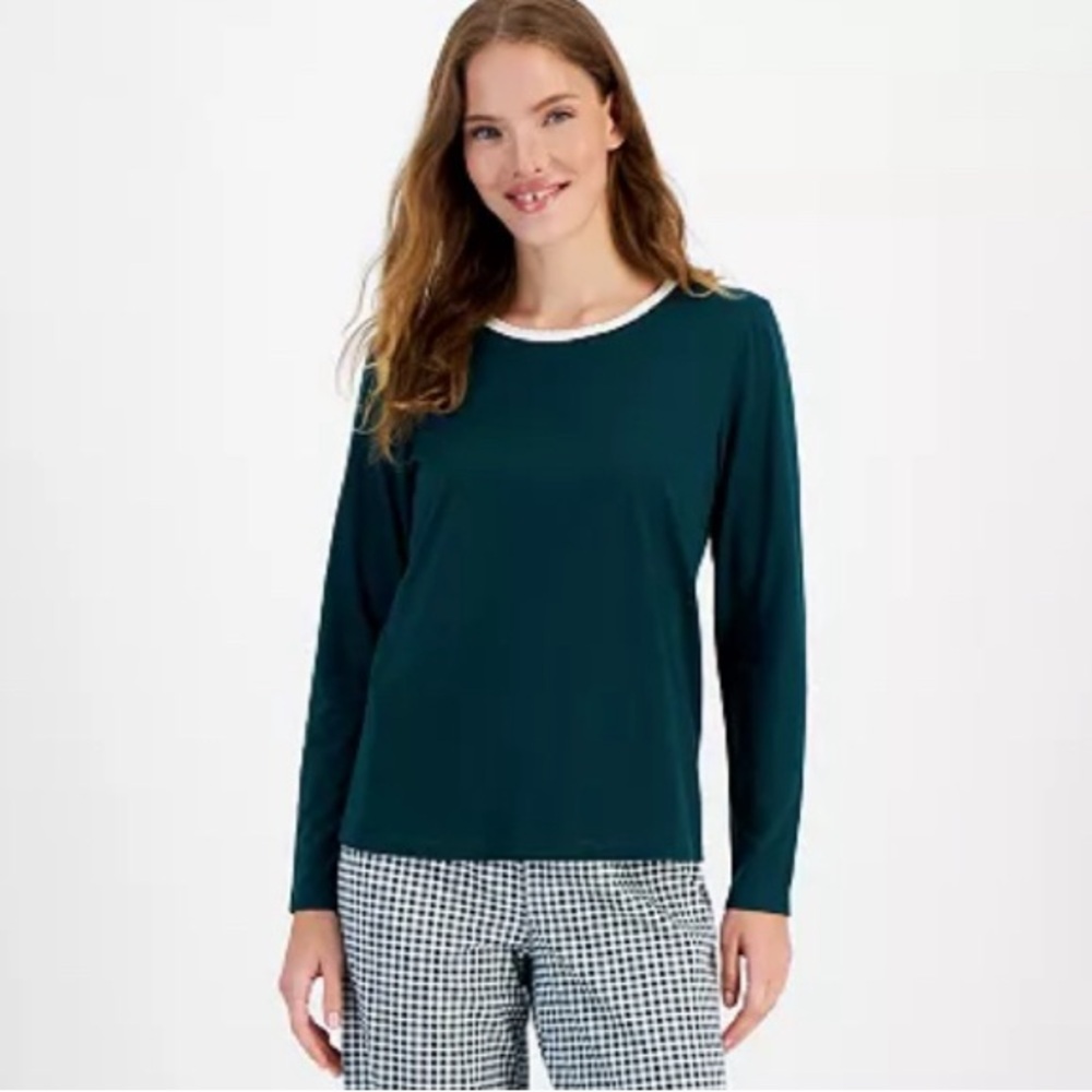 CHARTER CLUB Long Sleeve Pajam Top